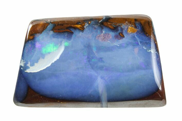 Colorful Polished Boulder Opal Specimen - Queensland, Australia #381804
